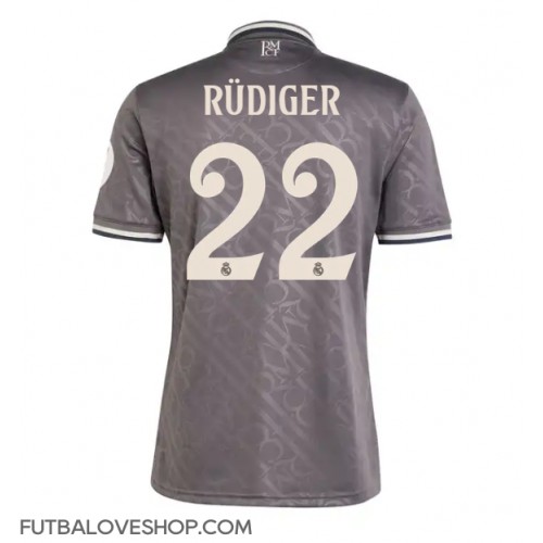 Dres Real Madrid Antonio Rudiger #22 Tretina 2024-25 Krátky Rukáv